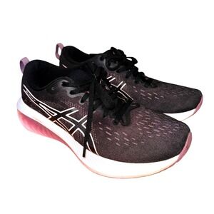 ASICS GEL-Excite 10 WOMENS 9 PRE-OWNED Black/Rose Running Shoes Sneakers Trainer